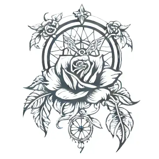 Dreamcatcher Rose And Cross