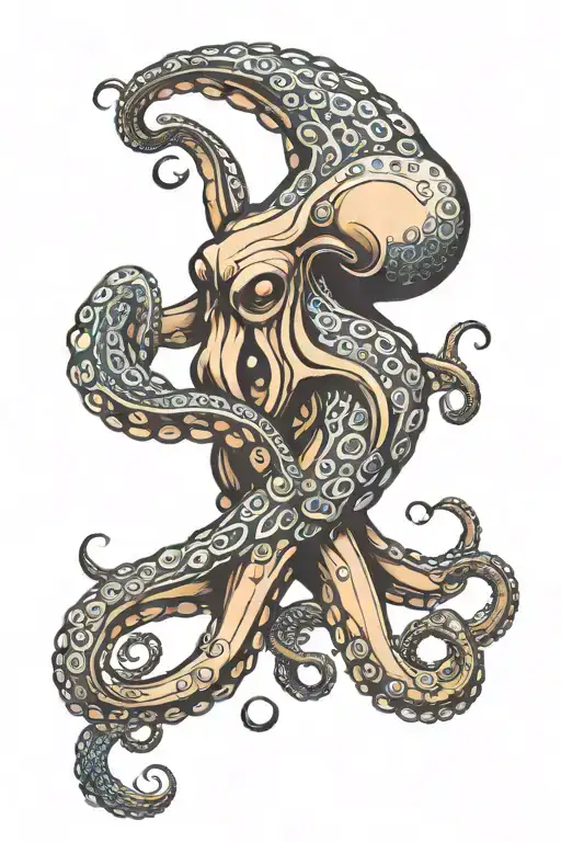 Octopus Stretching Tentacles