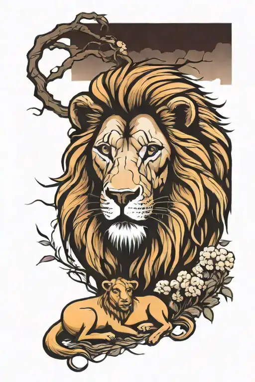 Lion Guarding 2 Sheep Napping Together