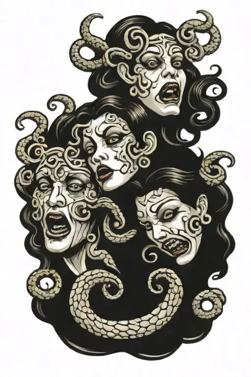 See No Evil Speak No Evil Hear No Evil Medusa Face