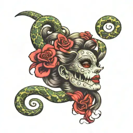 Madusa With Snake Hair