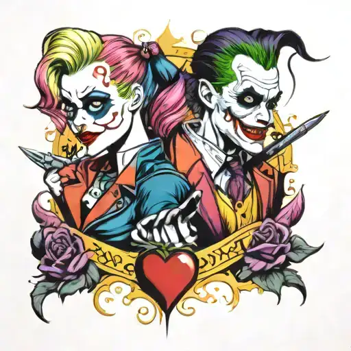 Harley Quinn And The Joker