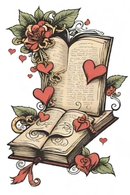 Open Book With Pages That Have The Words To Vivo Floating Off With Hearts