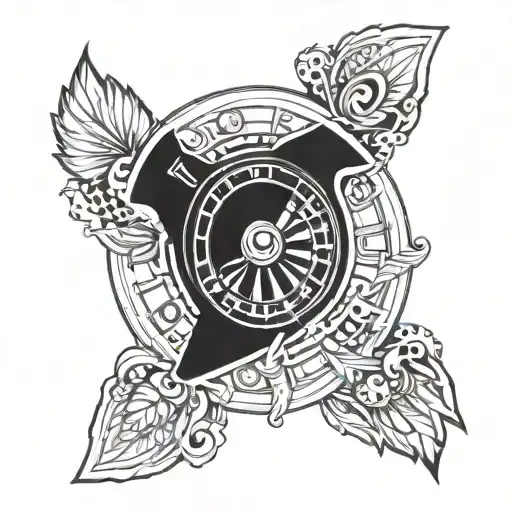 Roulette Wheel Black 22