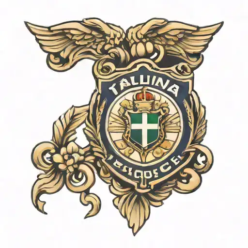 Italian Police Badge Intertwined
