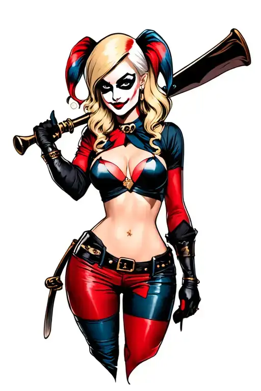 New Harley Quinn With A Bat