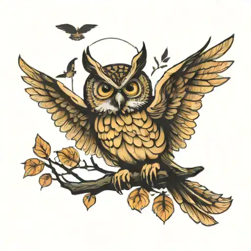 Tree Owl Flying