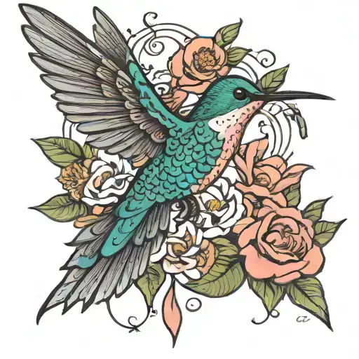 Hummingbird With Angel Wings