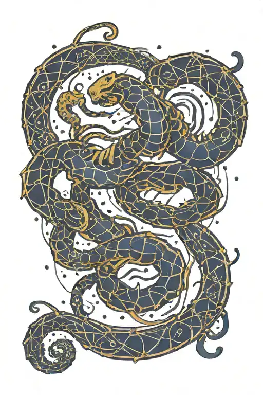 Scorpio Zodiac Sign Constellations Intertwined