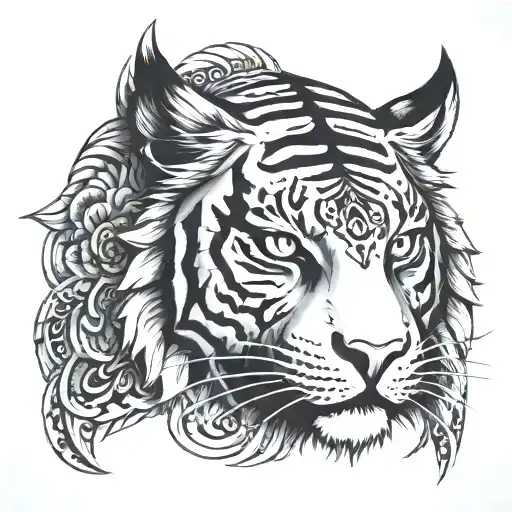 Ma Durga Tiger Head