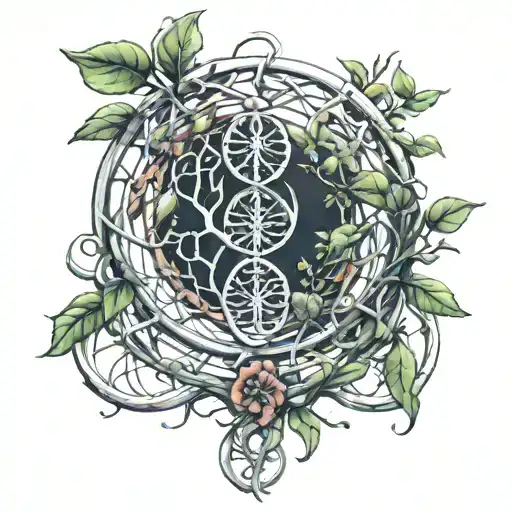 Dna Structure That Turns Into The Tree Of Life Intertwined