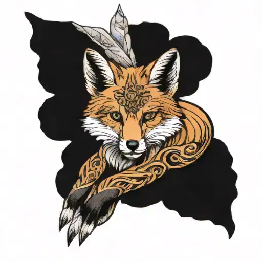 Fox On The Forearm As A Bracelet On The Hand