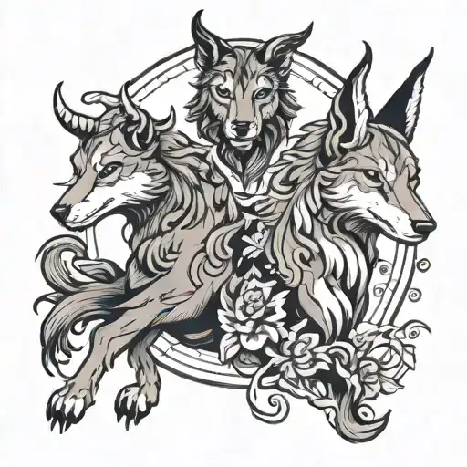 Capricorn And Wolf