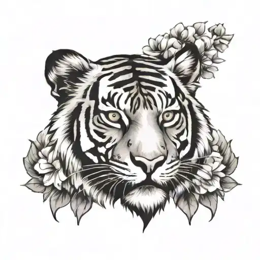 The Tiger In The Russian Folk Shirt