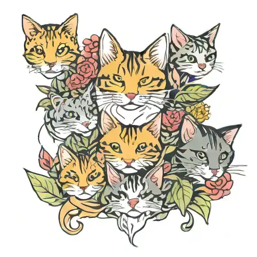 Three Cats One Dog And Many Plants Growing