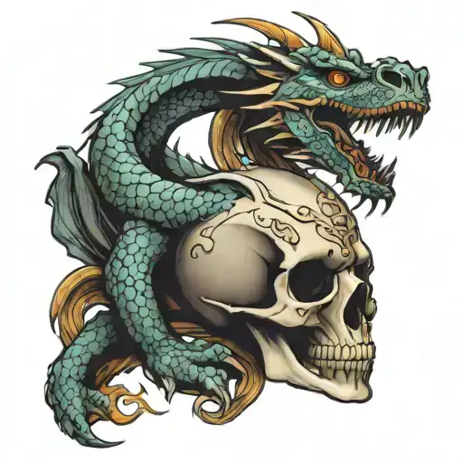 A Dragon With A Dragon Skull