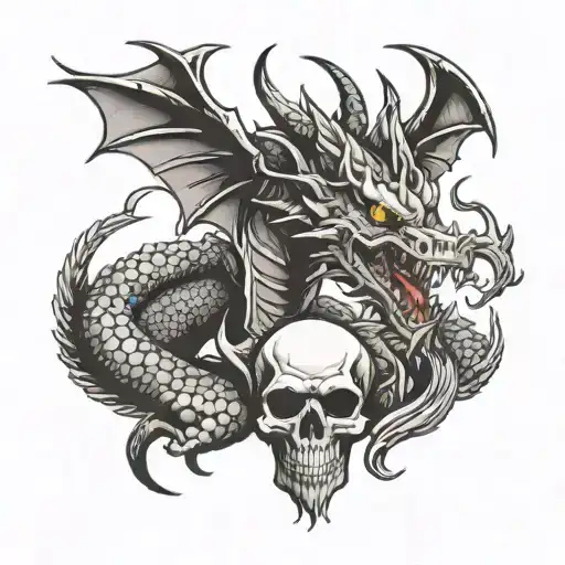 Dragon With A Dragon Skull