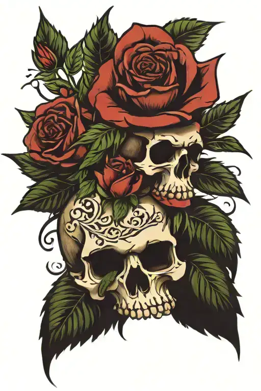 Cannabis Roses Skulls Quote