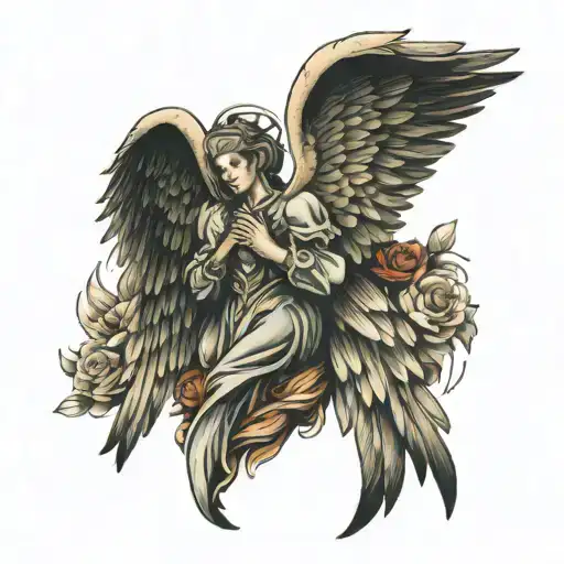 Wingknee Under Angel Wings