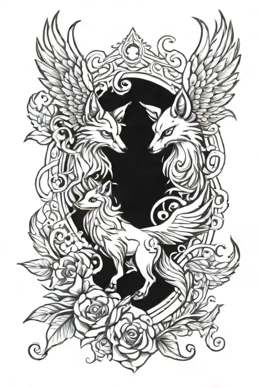 Fox And Phoenix Rising