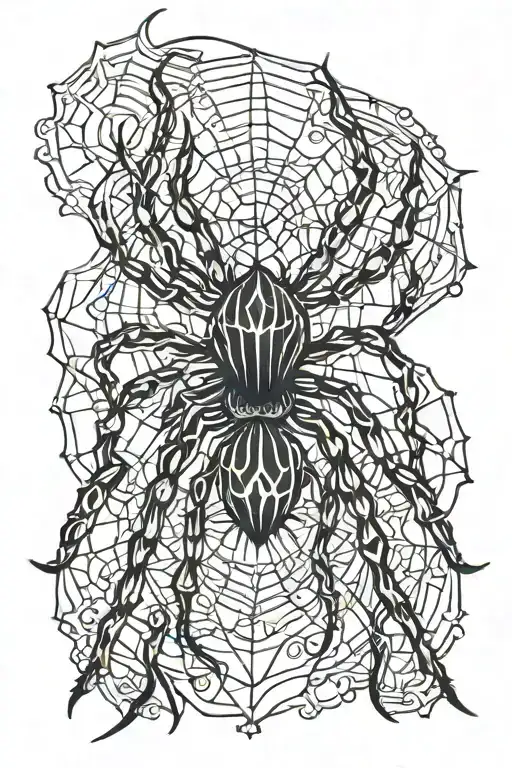 Spider Tattoo Design Basic Simple