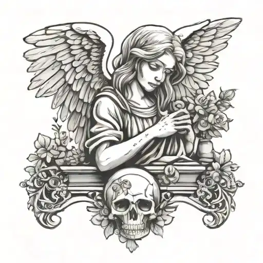 Cemetery Angel Holding