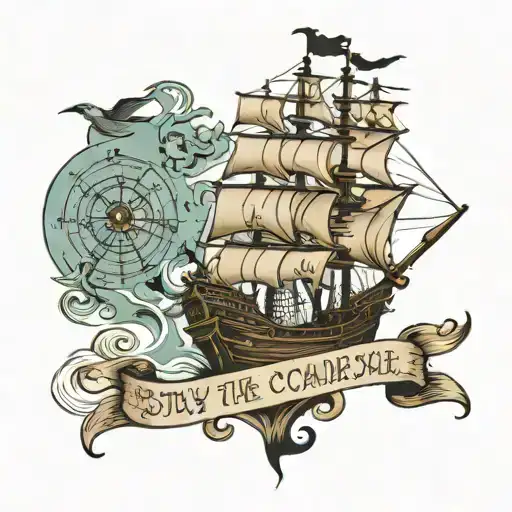 Quote Stay The Course With A Pirate Ship And Coordinates