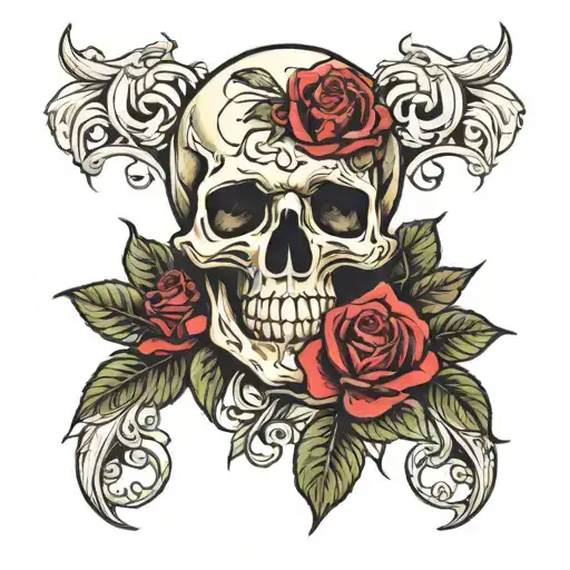 Skull And Roses