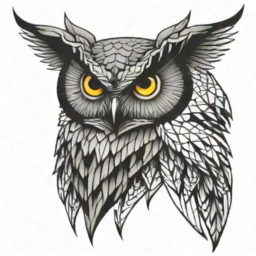 Geometric Shading Femine Owl