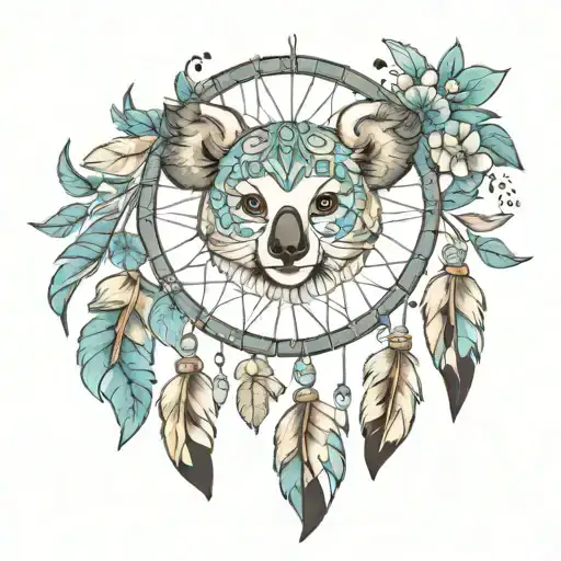 Dreamcatcher With Koalas Hanging Onto Tassels