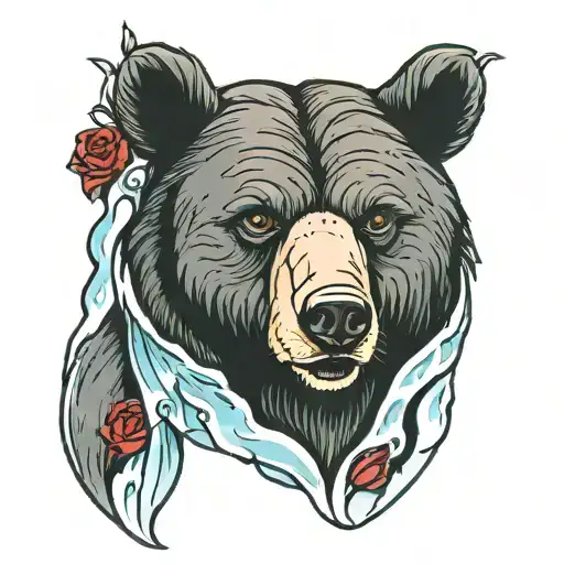 Bear And Rose And Ice Berg