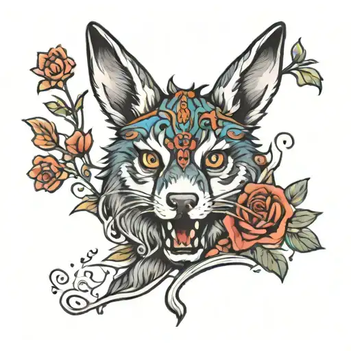 Bunny Outside With A Wolf On The Inside