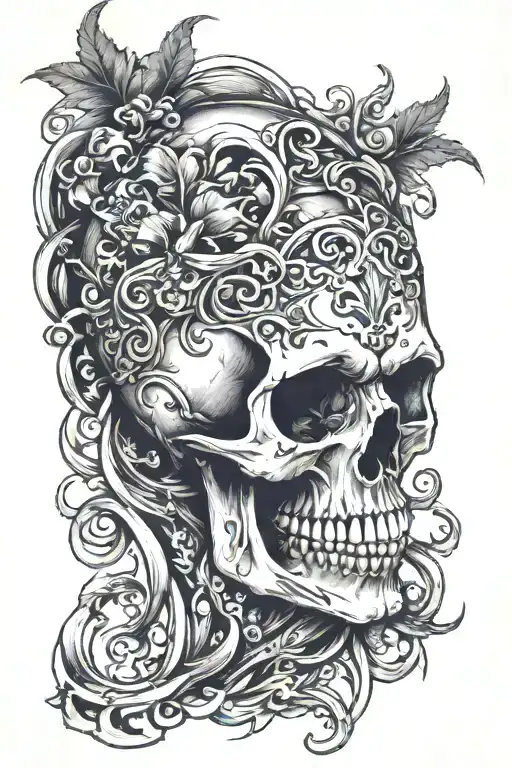 Skull Coming Out Of Ravins Chest