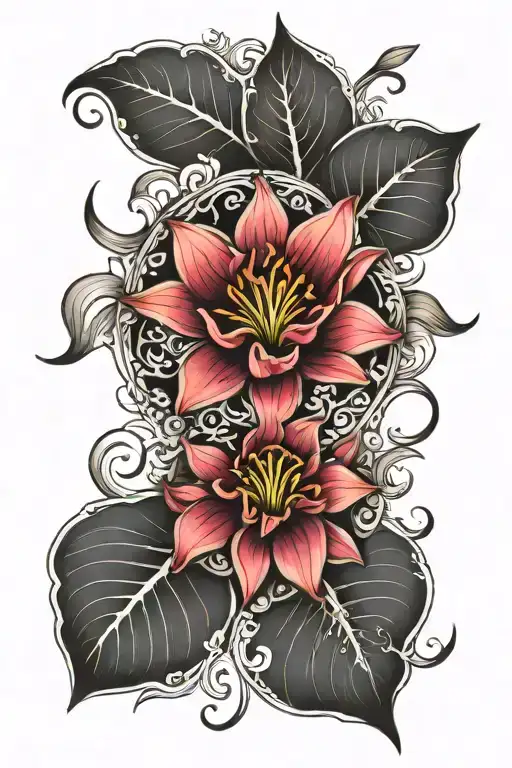 Mandala And Lily Flower For Male