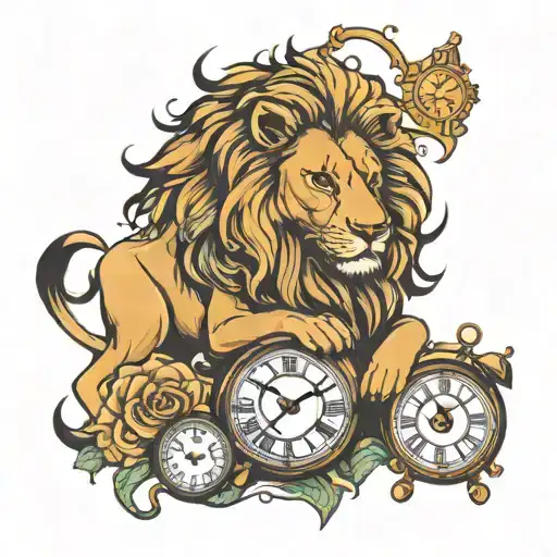 Lion And Clocks