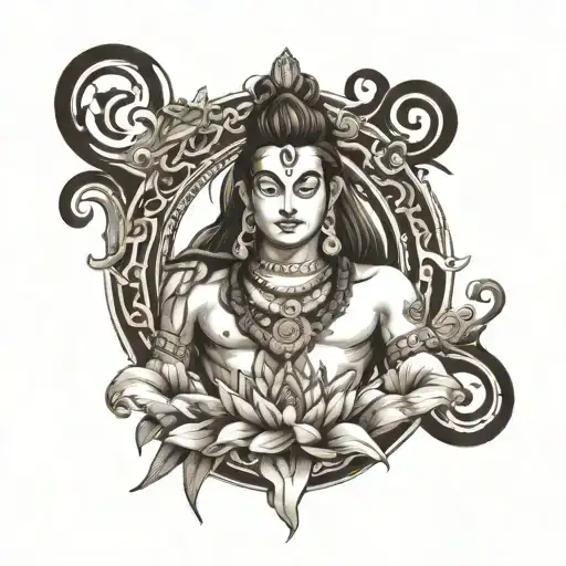 Create A Shiva Tattoo With S Initial