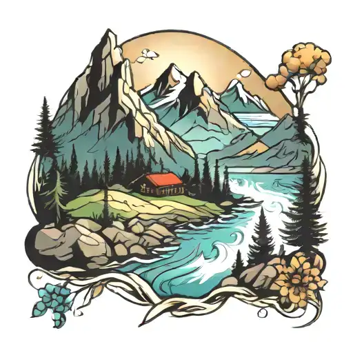 Moutains Beach Landscape