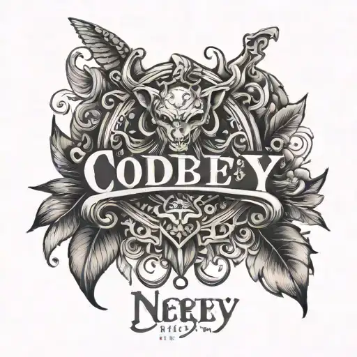 Name Tattoo Design Codey With 1998 Date Of Birth