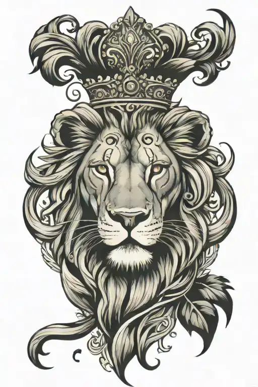 Lion Trippy Portrait