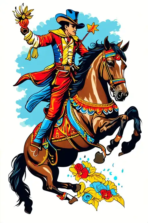 Circus Horse And Rider