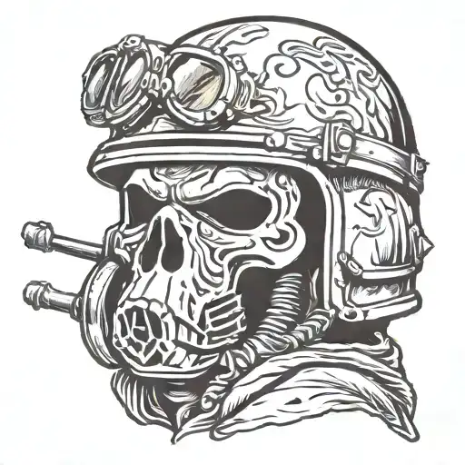 Chilly Willy Military Helmet Engulfed