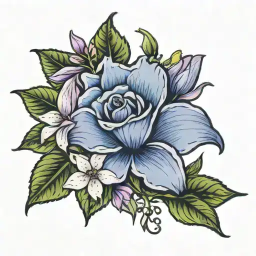 Wildflower Violet Rose Lily