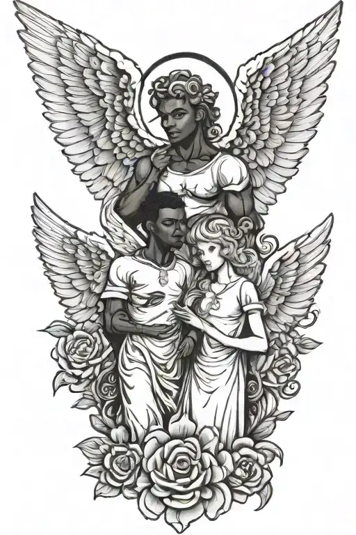 Black Male And White Female Angel