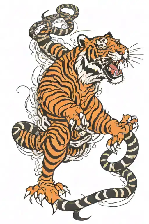 Tiger And Snake Wrapped