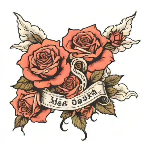 Bible Verse Roses Clouds