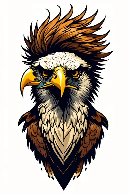 An Eagle With An Old Man Hair Cut