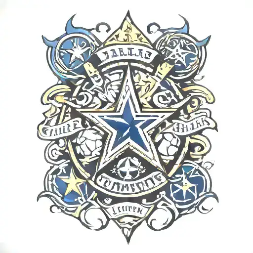 Dallas Cowboys Symbol And Corinthians Soccer Team Symbol
