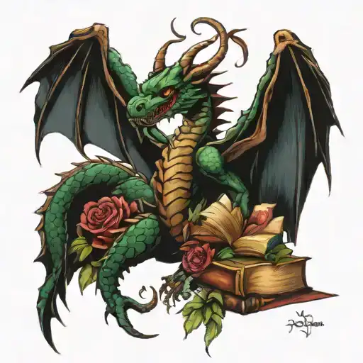 Books Flowers Dragon Harry Potter