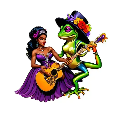 New Orleans Street Scene With Voodoo Jazz And Princess And The Frog