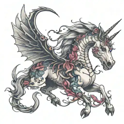 Unicorn And Dragon Skin And The Thorns